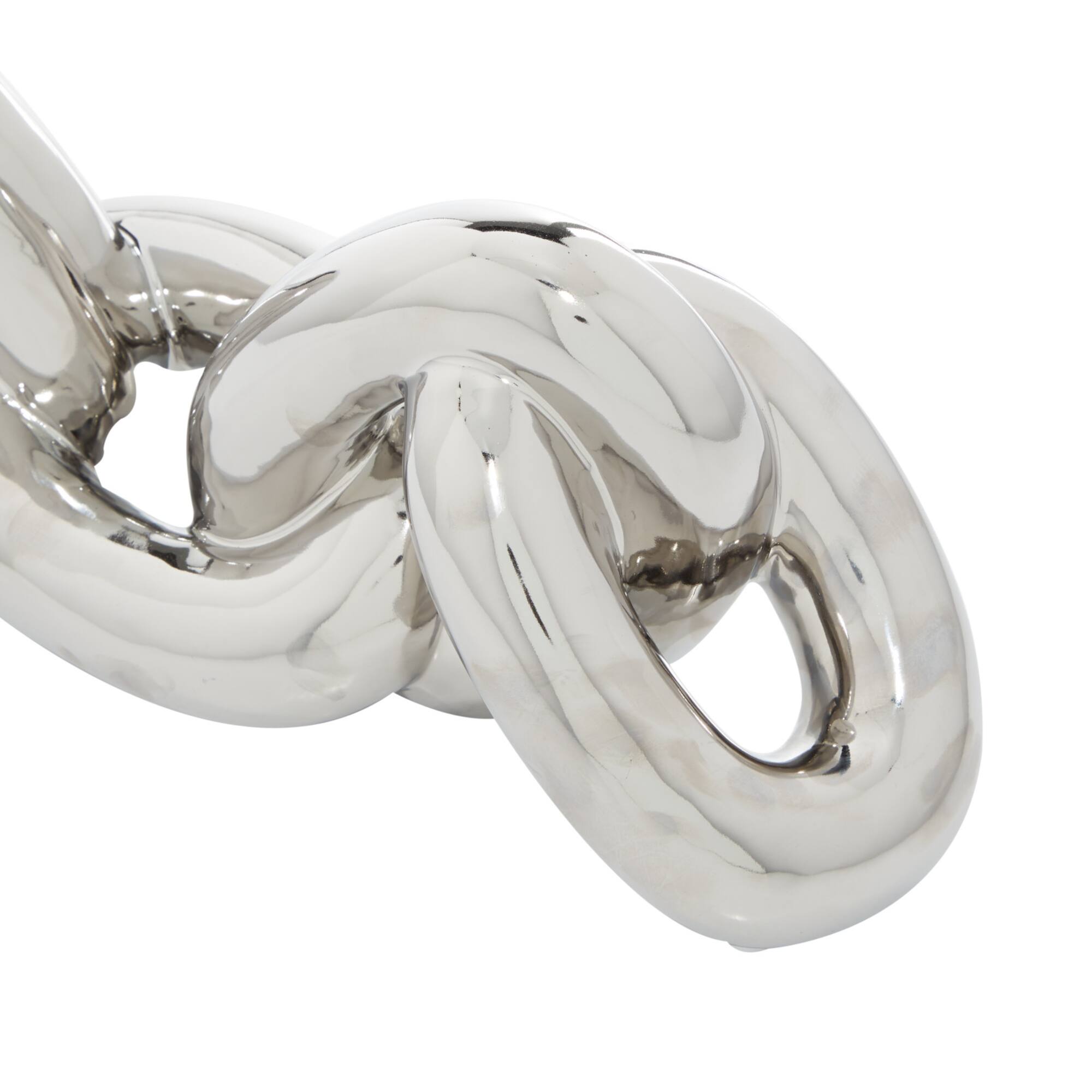 CosmoLiving by Cosmopolitan Silver Chain Sculpture Set